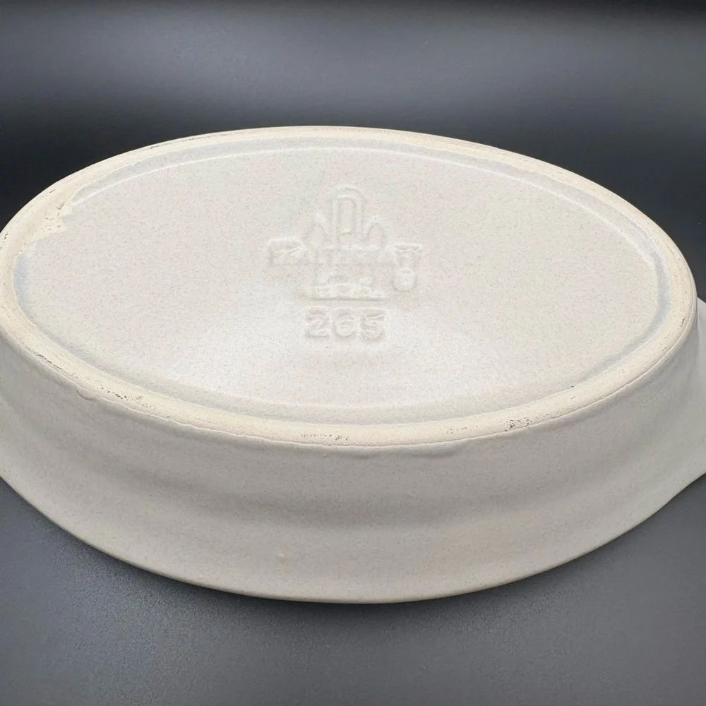 Pfaltzgraff Yorktowne Stoneware Au Gratin Dish Number 265 USA Vintage White Blue - Picture 2 of 13